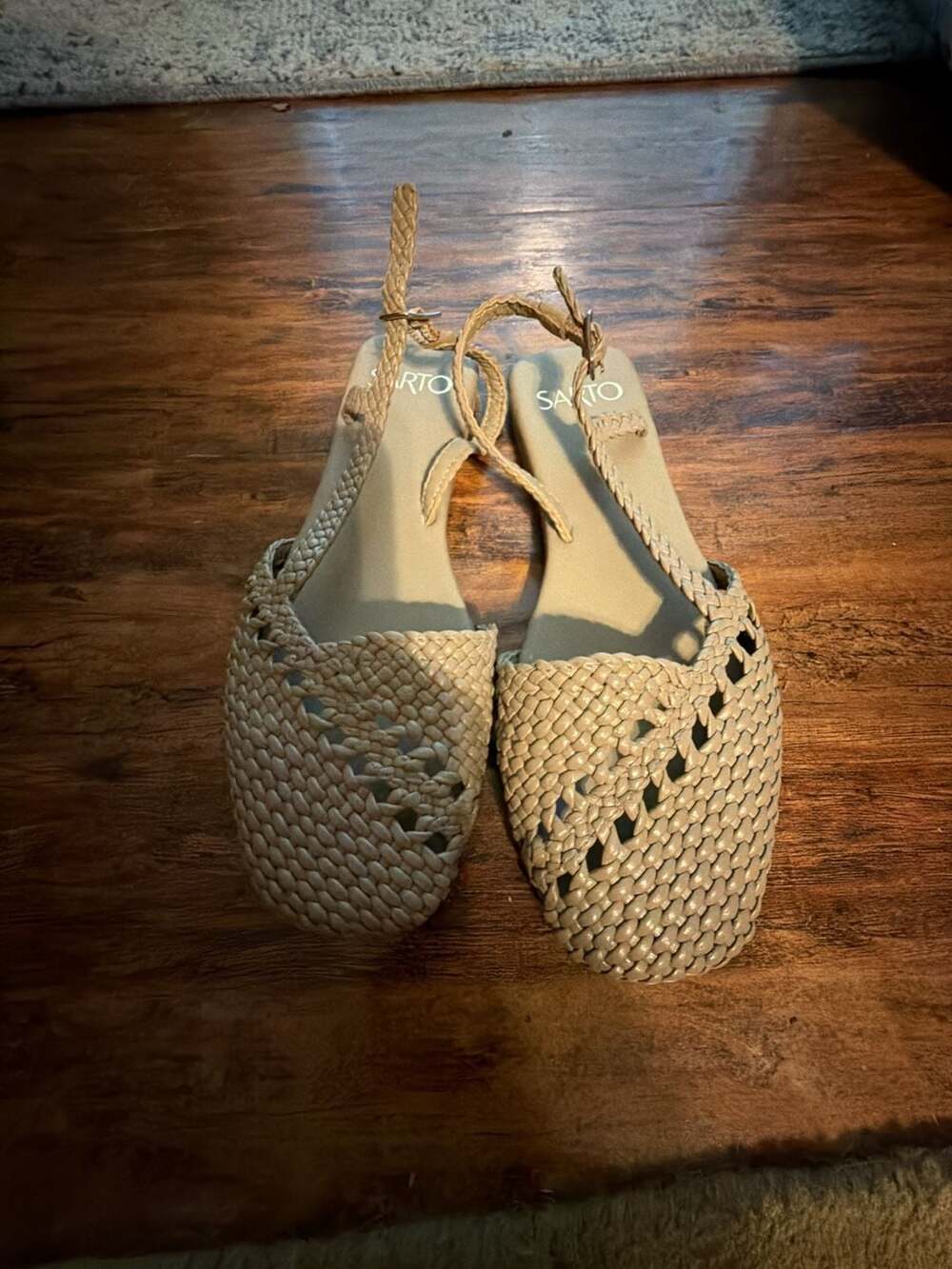 SARTO by Franco Sarto Ilona Slingback Flat Size 6 Natural Leather